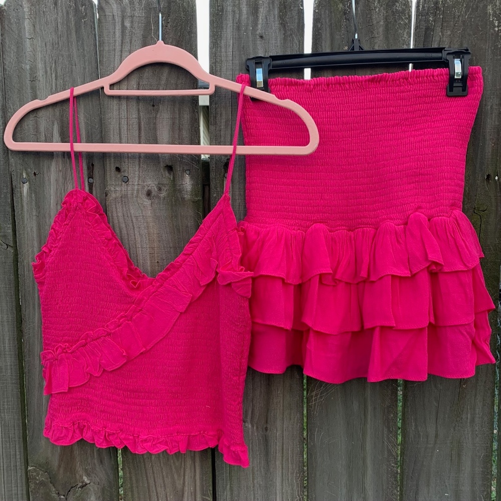 The Impeccable Pig Hot Pink Matching Set NWOT